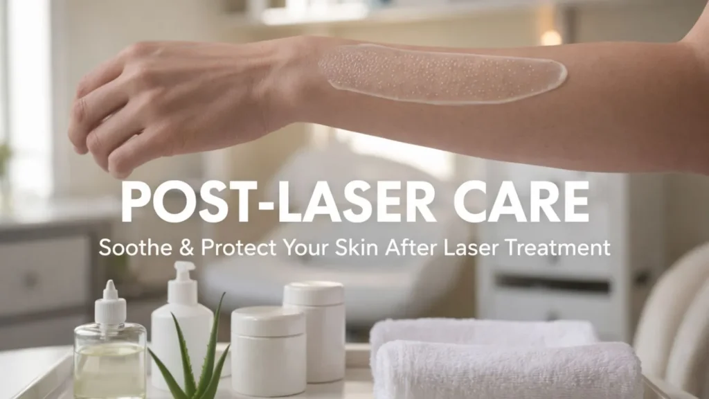 Post-laser Skin Care Products And Arm With Soothing Cream