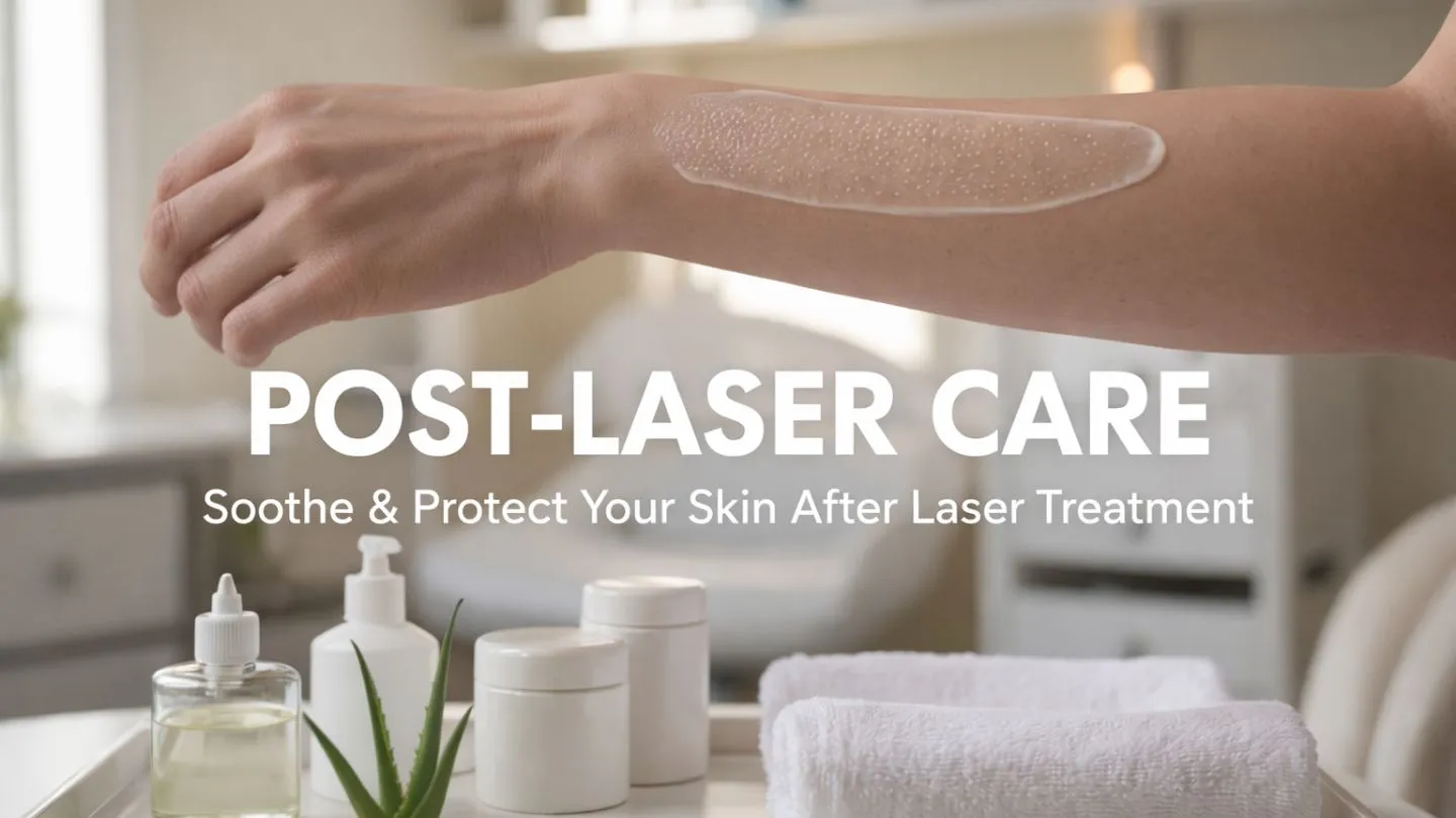 Post-laser Skin Care Products And Arm With Soothing Cream