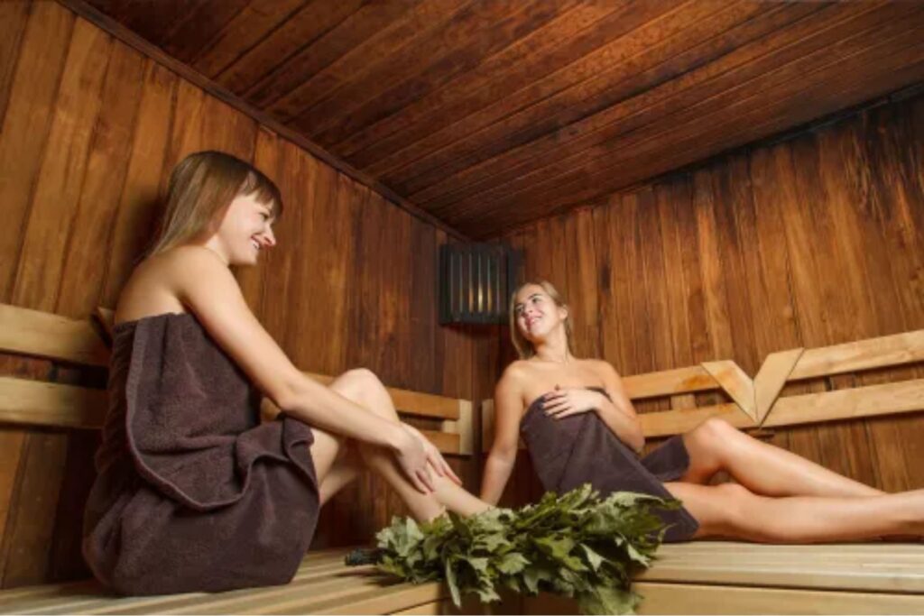 Two Women In A Sauna