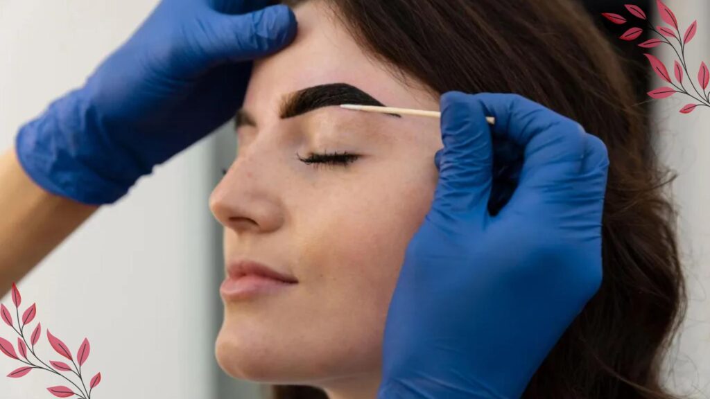 A Girl Getting Eyebrows Done