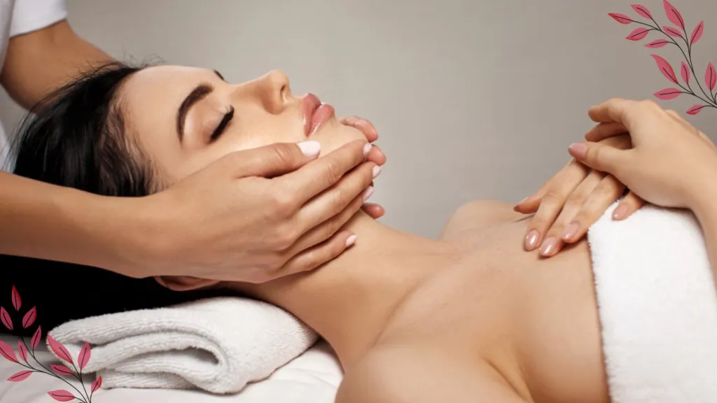 Woman Receiving Facial Massage